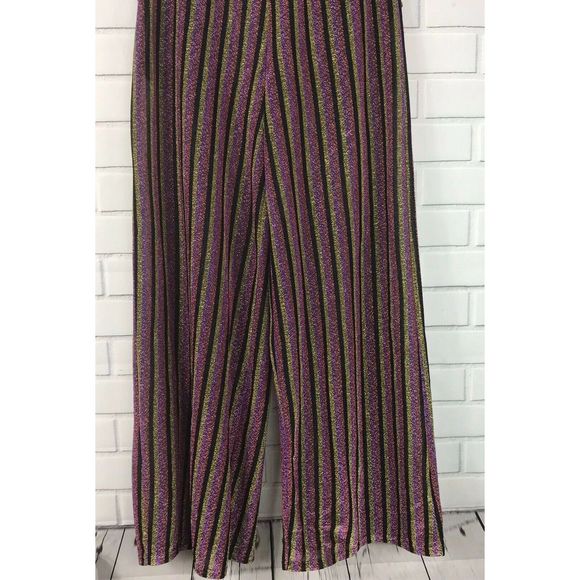 Glamorous Stripe Metallic Jumpsuit 2 Pink Gold - Picture 7 of 8